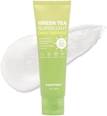 TONYMOLY Green Tea Korean Sunscreen SPF 50+ PA++++ — No White…