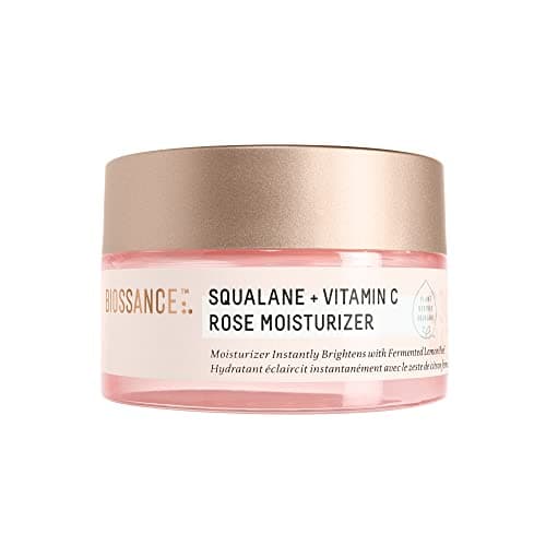 BIOSSANCE Squalane + Vitamin C Rose Face Moisturizer…