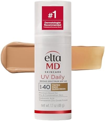 EltaMD UV Daily Tinted SPF 40 Face Sunscreen Moisturizer…