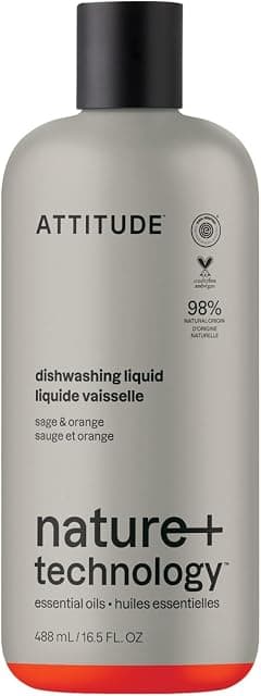 ATTITUDE Dish Soap, Infused with Essential Oils, Plant-Based…