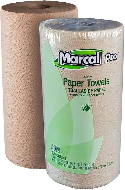 Marcal Paper Towels, Recycled Kraft Kitchen Paper Towels…