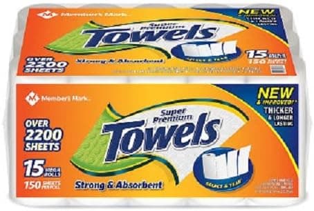 Member's Mark Super Premium Paper Towels (15 rolls