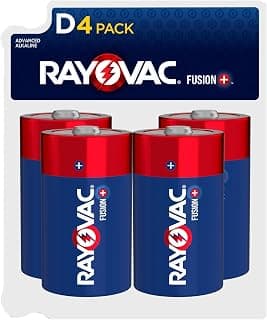 Rayovac Fusion D Batteries (4 Pack), Alkaline D Cell Batteries