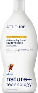 ATTITUDE Dish Soap, EWG Verified, Plant-Based & Vegan…