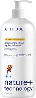 ATTITUDE Dish Soap, EWG Verified, Plant-Based & Vegan…