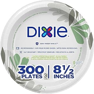Dixie 8 1/2 Inch Medium-Weight Disposable Paper Plates