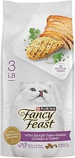 Purina Fancy Feast Dry Cat Food with Savory Farm-Raised…