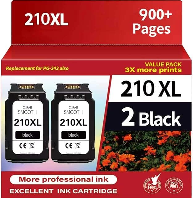 210xl Black Ink Cartridge High Yield Replacement for Canon…