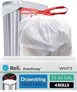 Reli. Tall Kitchen Drawstring Trash Bags 13 Gallon | 500 Count…