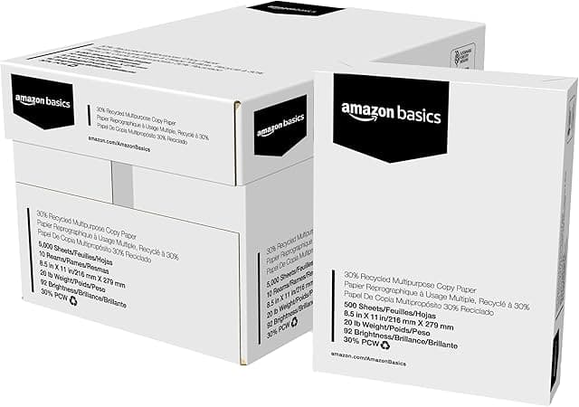 Amazon Basics 30% Recycled Multipurpose Copy & Print Paper