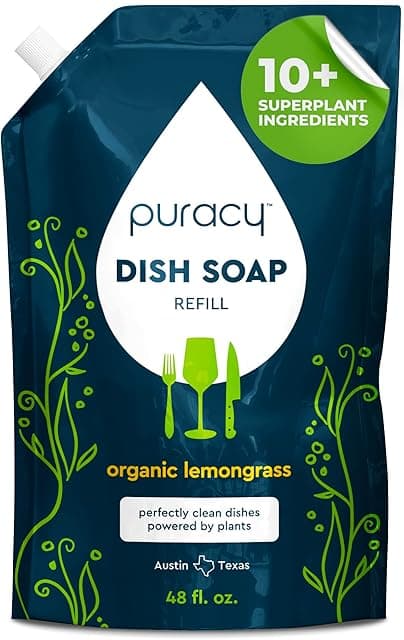 Puracy Natural Dish Soap Refill - Skin-Softening Plant-Based…