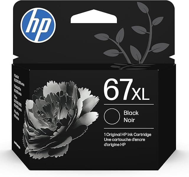 HP 67XL Black High-Yield Ink Cartridge | Works with DeskJet…