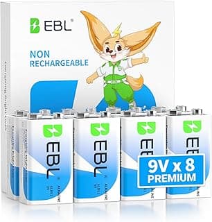 EBL 9V Batteries 8 Pack