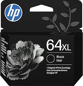 HP 64XL Black High-Yield Ink Cartridge | Works with Envy…