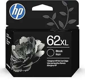 HP 62XL Black High-Yield Ink Cartridges | Works with Envy 5540