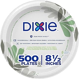 Dixie 8.5 Inch Medium-Weight Paper Plates By GP PRO