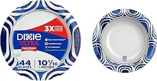 Bundle of Dixie Ultra, 10 inch Paper Plates, 44 Count + Dixie…