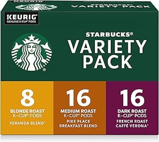 K-Cup Coffee Pods, Starbucks Blonde, Medium and Dark Roast Hot…
