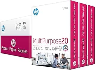 HP Paper Printer 8.5x11 MultiPurpose 20 lb 3 Ream Case 1500…