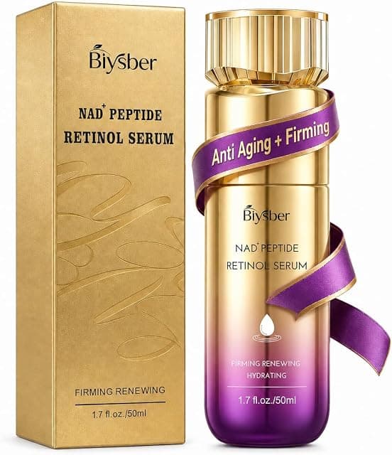 Retinol Peptide Serum for Face & Neck with NAD+ Support