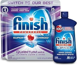 Quantum 25ct + Finish Jet-Dry Rinse-Aid 8.45oz
