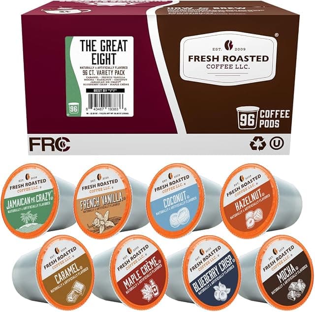 The Great Eight, Flavored Coffee Pod Variety Pack Flavored…