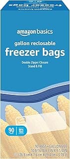 Reclosable Freezer Gallon Size Bags with Double Zipper Seal