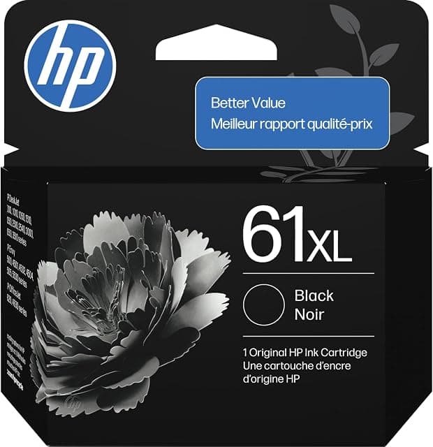 HP 61XL Black High-Yield Ink | Works with DeskJet 1000