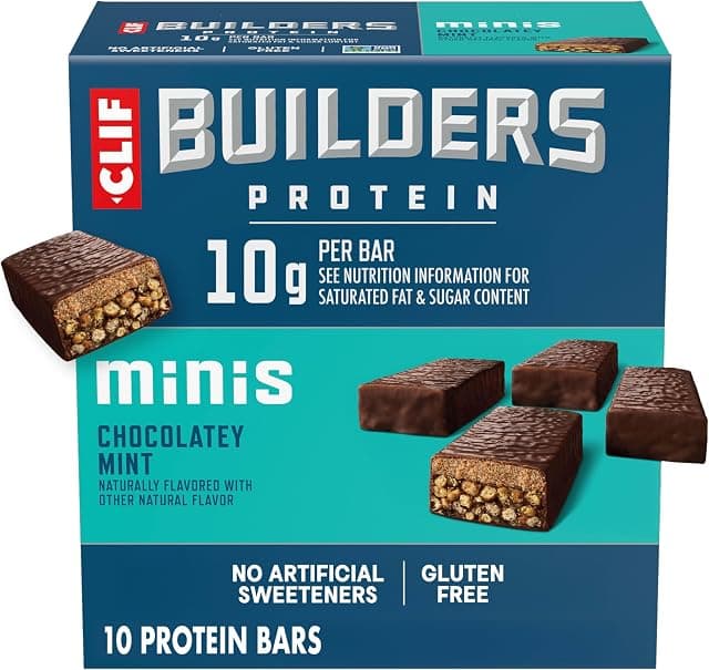 CLIF BUILDERS Minis Protein Bars - Chocolatey Mint - 10g Plant…