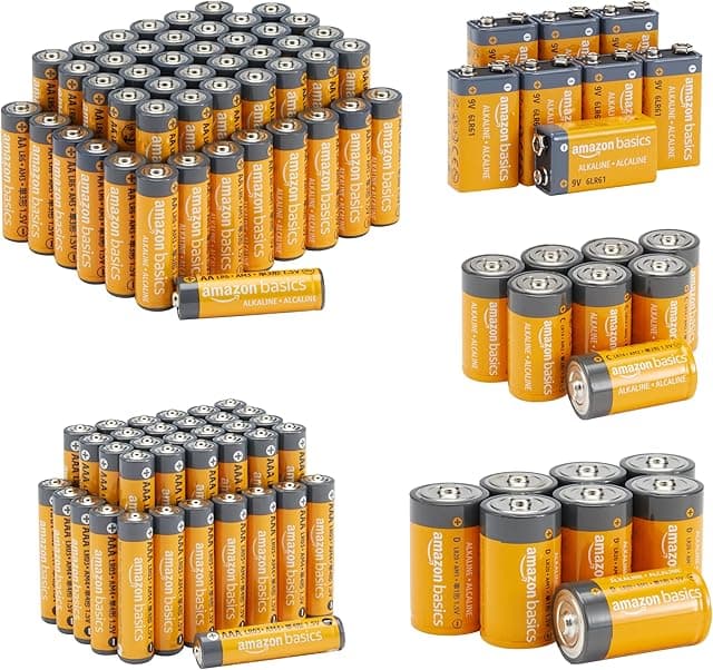 Amazon Basics 108 Count Alkaline Batteries Super Value Pack