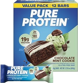 Pure Protein Chocolate Mint Cookie Protein Bars – 20g Protein