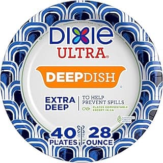 Dixie Ultra, Deep Dish Paper Plates, 28 Oz, 40 Count, Heavy…