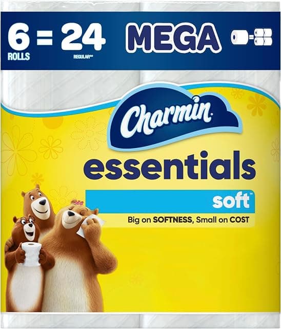 Charmin Essentials Soft Toilet Paper 6 Mega Rolls