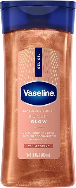 Vaseline Glazed and Glisten Sunlit Glow Body Gel Oil Vanilla…