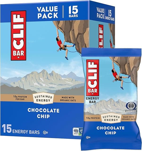 CLIF BAR - Energy Protein Bars - Chocolate Chip - Made…