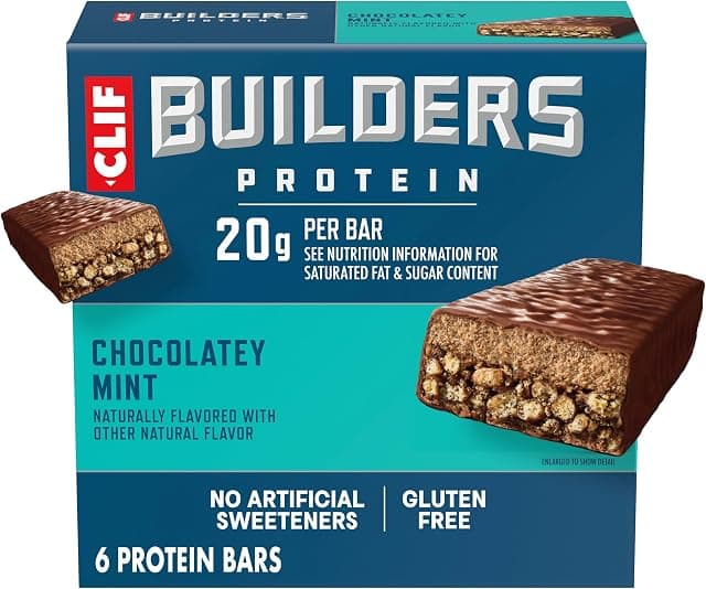 CLIF BUILDERS Protein Bars - Chocolate Mint Flavor - 20g Plant…