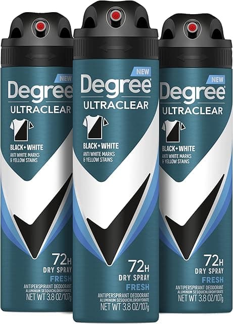 Degree Men Antiperspirant Spray Black + White 3 Count Protects…