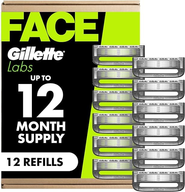 Gillette Labs Shaving Razor Blade Refills for Men, 12 Count