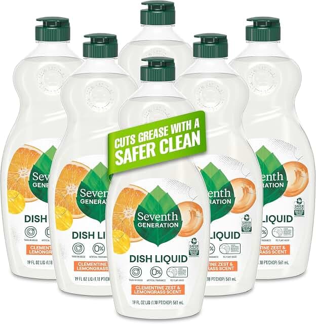 Seventh Generation Dish Liquid Soap Clementine Zest Lemongrass…