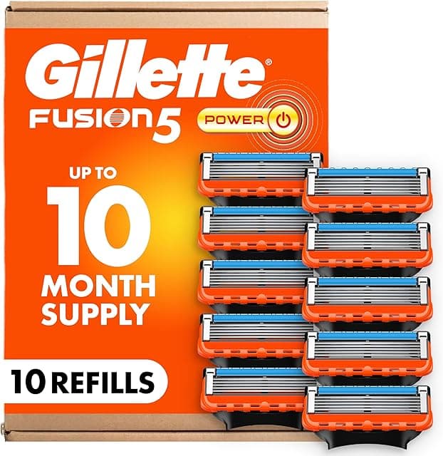 Gillette Fusion5 Power 5-Blade Razor Blade Refills for Men…