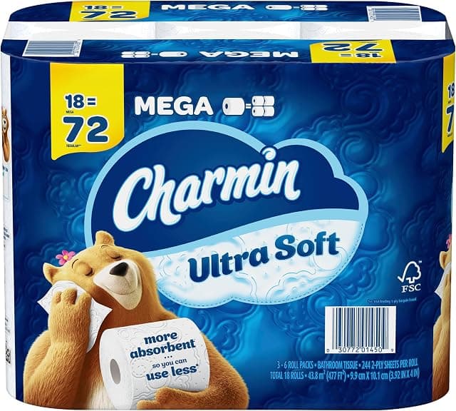 Charmin Ultra Soft Toilet Paper 18 Mega Rolls