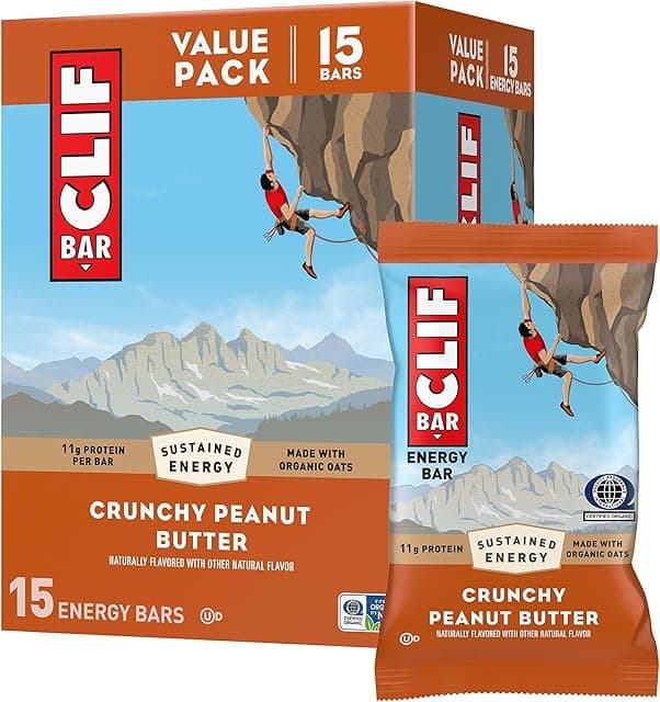 CLIF BAR - Energy Protein Bars - Crunchy Peanut Butter - Made…