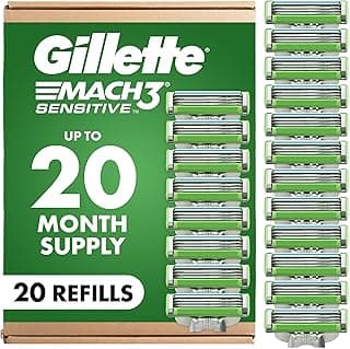 Gillette Mach3 Sensitive Mens Shaving Razor Blade Refills