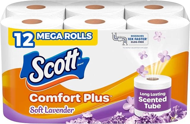 Scott ComfortPlus Toilet Paper with Soft Lavender Scented Tube