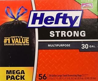 Hefty Strong Large 30 Gallon Trash Bags - Multipurpose…