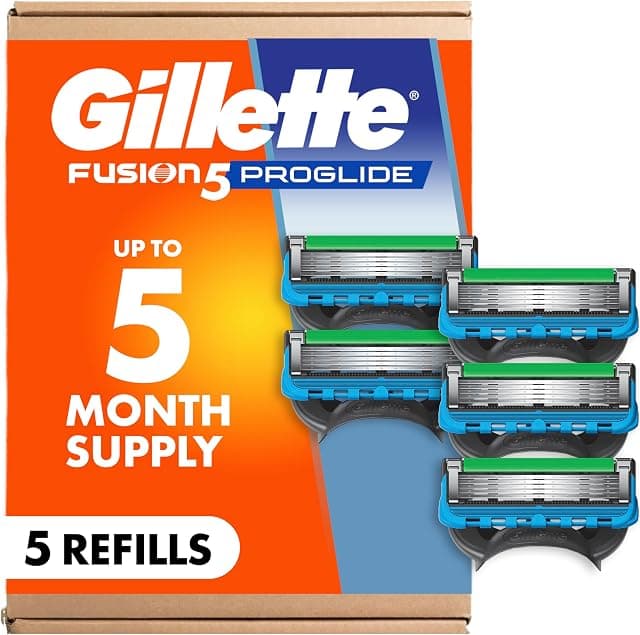 Gillette Fusion5 ProGlide Razor Blade Refills for Men, 5 Count