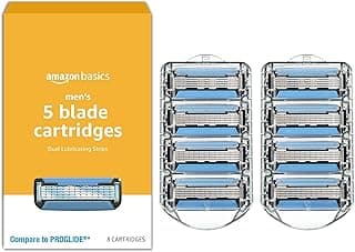 Amazon Basics 5-Blade MotionSphere Razor Blade Refills for Men