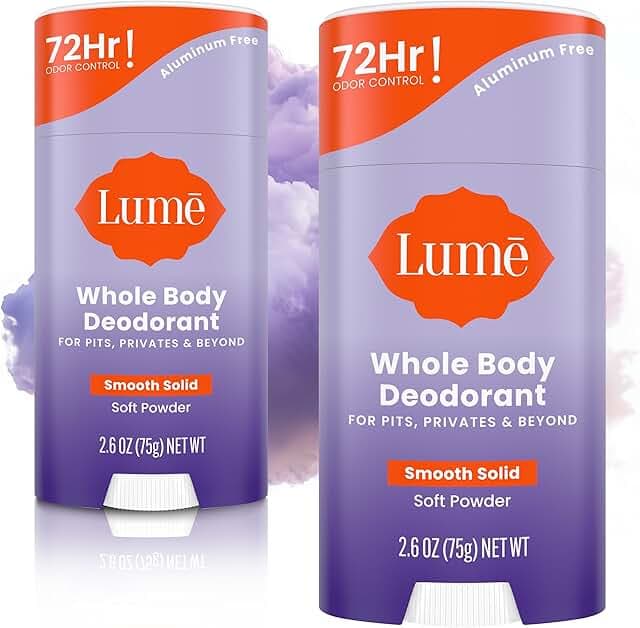 Lume Whole Body Deodorant - Smooth Solid Stick - 72 Hour Odor…