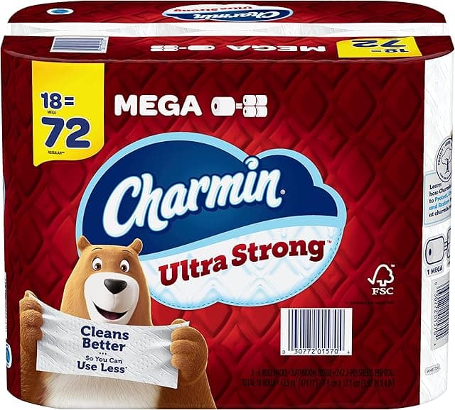 Charmin Ultra Strong Toilet Paper 18 Mega Rolls