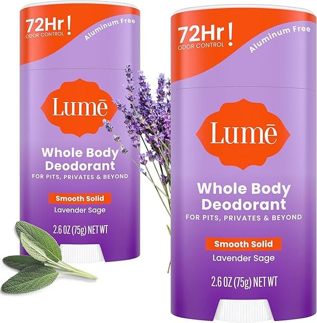 Lume Whole Body Deodorant - Smooth Solid Stick - 72 Hour Odor…